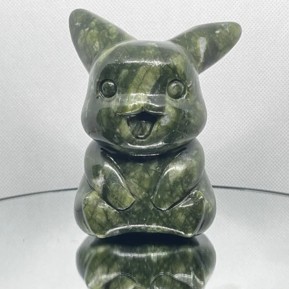Large Jade Pikachu Carving